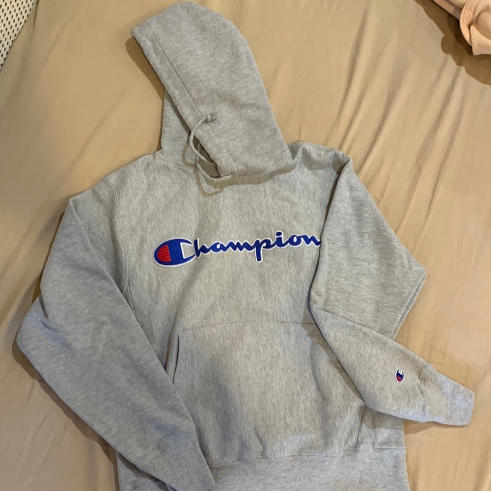grey champion hoodie size small